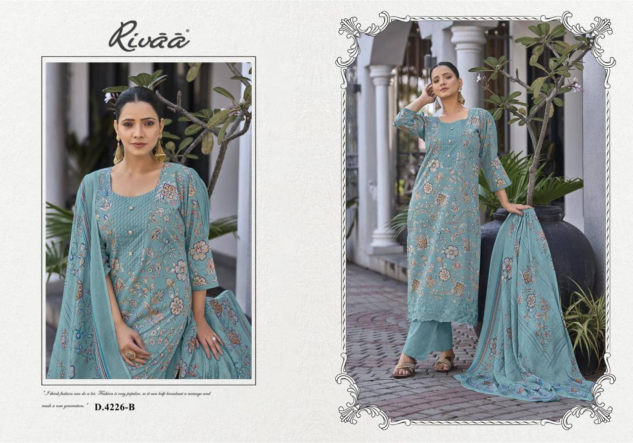 MEHAR By Rivaa 4225 Series Beautiful Pakistani Suits Colorful Stylish Fancy Casual Wear Lawn Digital Print Dresses At Wholesale Price